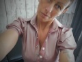 26/06/2019 -  Westwood Dusky pink latex blouse with white buttons and skirt to match