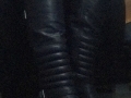 19/01/2019 -Black, leather, flat, biker, calf length boot